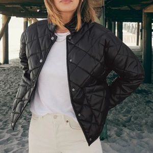 Z SUPPLY HERITAGE FAUX LEATHER JACKET BLK